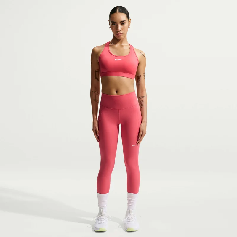 Nike Orange Women's Dri-FIT Swoosh Medium-Support Training Sports Bra for Women | Best Price UAE